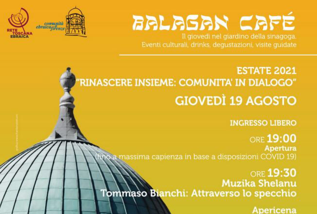 Balagàn Cafè”, Quarto appuntamento giovedì 19 agosto nel giardino della Sinagoga