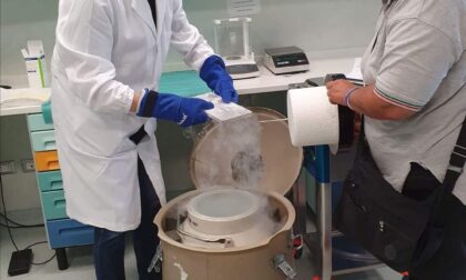 ll Nucleo Operativo di Protezione Civile trasporta le cellule per un trapianto in paziente con gravi conseguenze da Covid 19