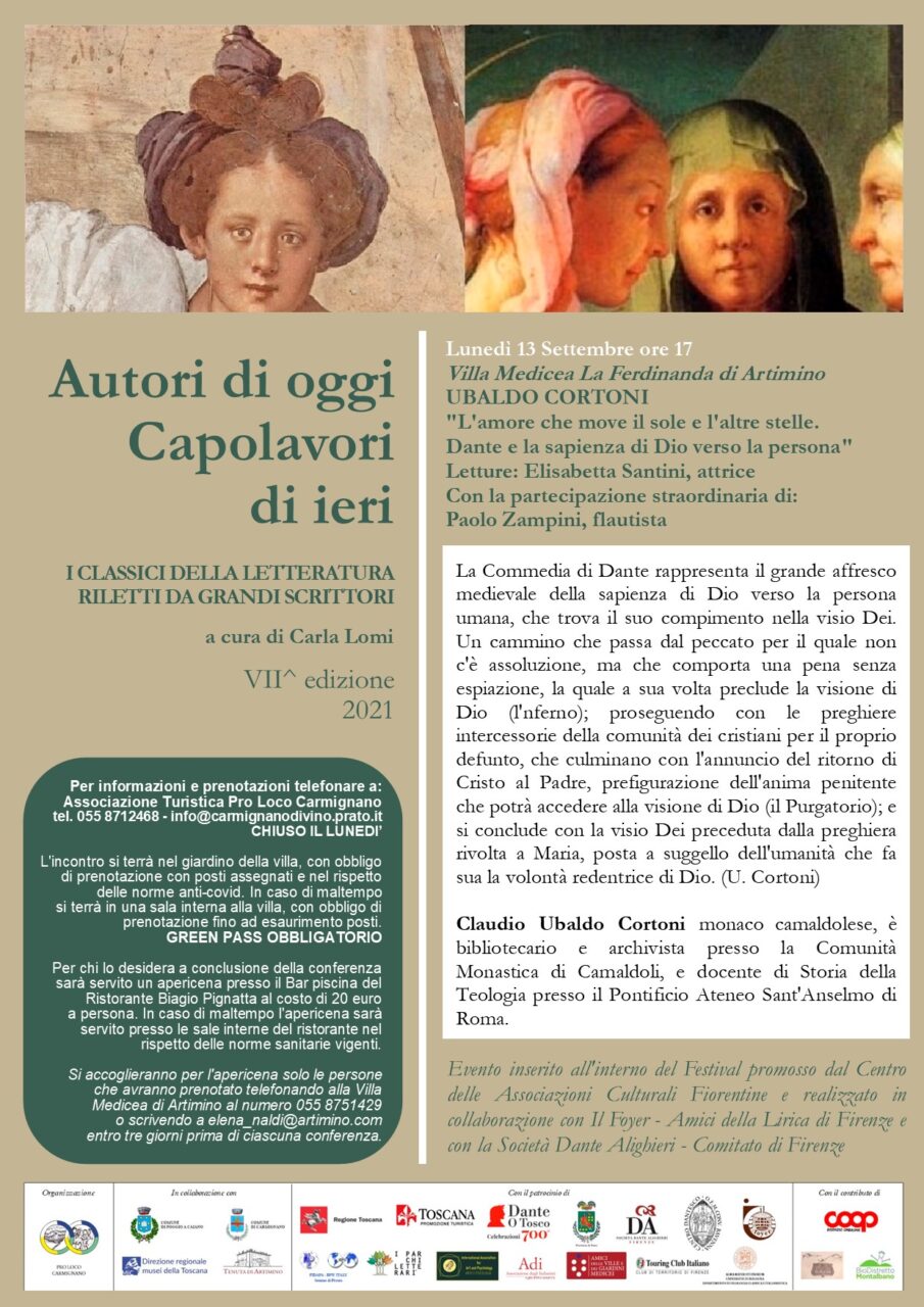 Autori di oggi, capolavori di ieri omaggia Dante, a settecento anni da morte poeta