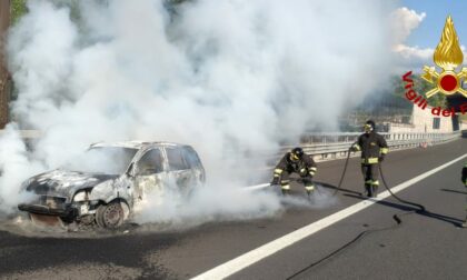 Incendio in autostrada a A1 questo pomeriggio