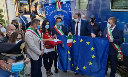 A Vaiano il treno dell'Europa. I sindaci: “L’Europa ci aiuti a potenziare la Direttissima”