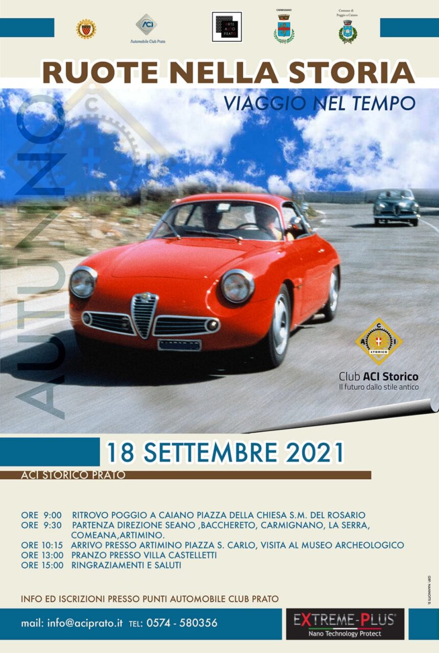 Le grandi auto sportive d’epoca arrivano a Prato con “Ruote nella storia 2021”