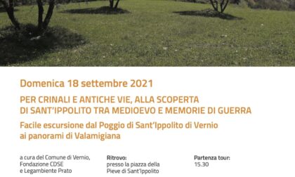 Vernio, per crinali e antiche vie, domenica 18 settembre alla scoperta  di Sant’Ippolito tra Medioevo e memorie di guerra