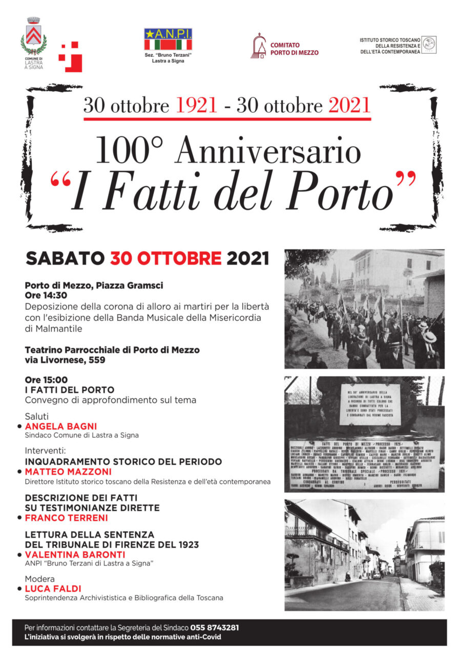 I Fatti di Porto di Mezzo 100 anni dopo, Lastra a Signa li ricorda con una cerimonia e un convegno