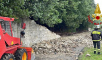 Crollo di un muro in pietra a Calenzano