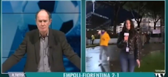 Dura condanna dell’associazione stampa per l’inqualificabile molestia in diretta tv dopo Empoli-Fiorentina