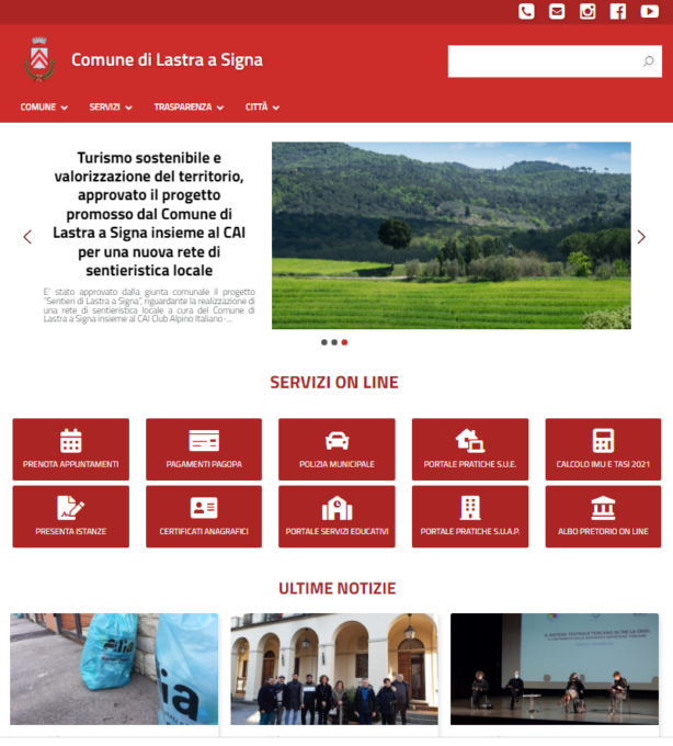 Nuovo sito web per il Comune di Lastra a Signa