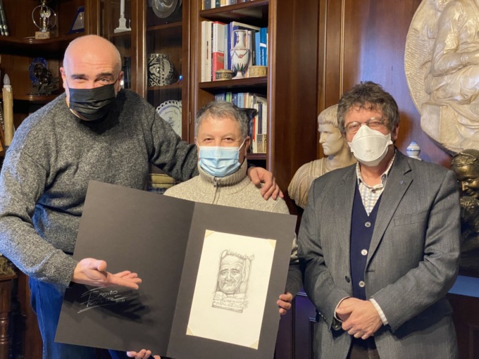 Fiorenzo Toniutti omaggia il maestro Alessandro Calonaci