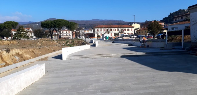 Montemurlo: verso la conclusione i lavori per la connessione tra la scalinata e piazza Libertà