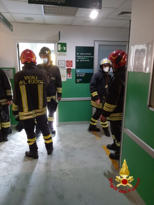 Prato: principio d’incendio nel vecchio ospedale