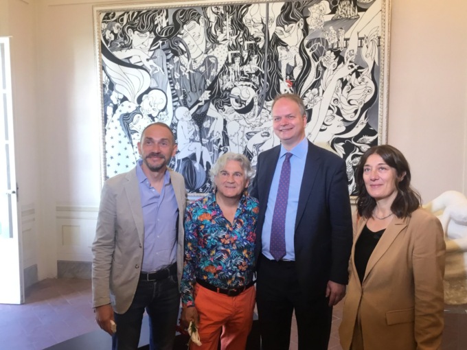 Svelata la nuova opera del maestro Manzi col direttore degli Uffizi 
