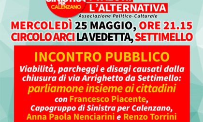 Sinistra per Calenzano mercoledì a Settimello