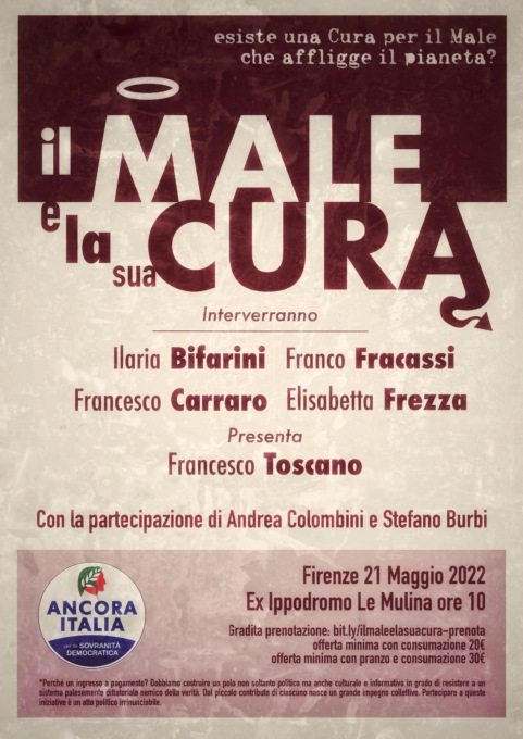“Il male e la sua cura”: incontro sabato 21 maggio Ex Ippodromo Le Mulina a Firenze
