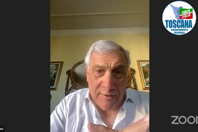 Antonio Tajani inaugura la scuola di comunicazione di Forza Italia Toscana