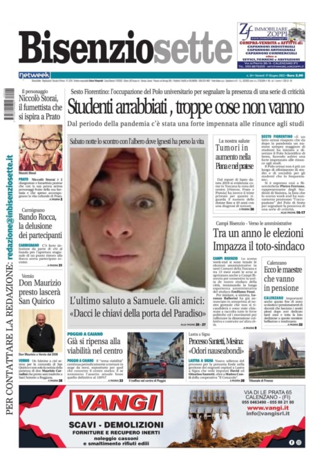 Il saluto degli amici a Samuele, morto in uno schianto in auto a soli 19 anni