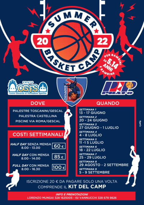 Prato: partito il Summer Camp di Pallacanestro Dragons con CGFS e PFP