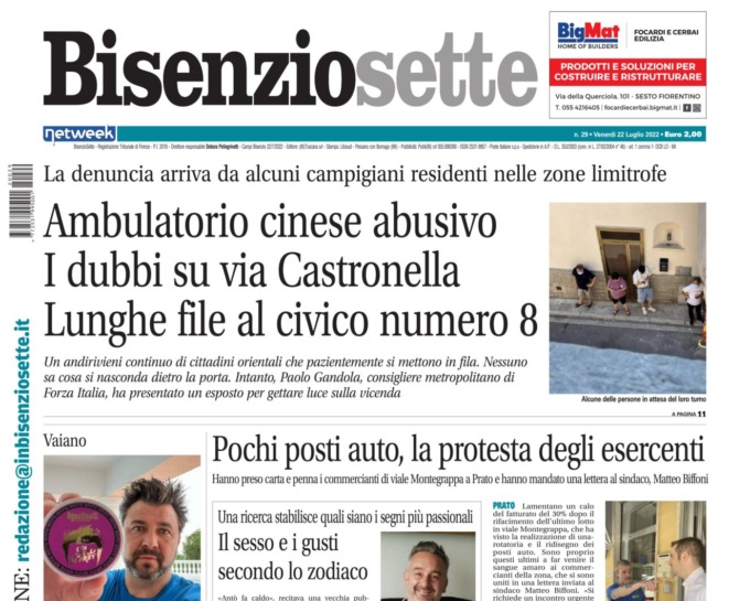 Ambulatorio cinese abusivo, la denuncia arriva da alcuni campigiani