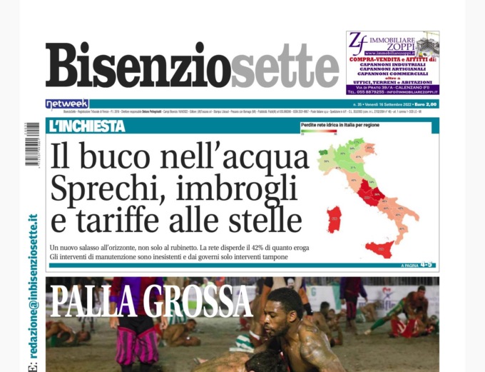 Il buco nell’acqua, sprechi, imbrogli e tariffe alle stelle..questa ed altre notizie su BisenzioSette