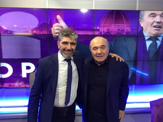 La visita di Rocco Commisso negli studi di Italia7