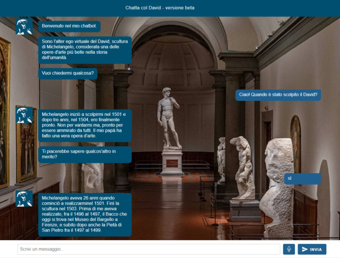 Chatta con il David di Michelangelo