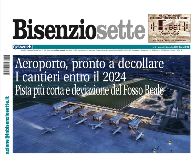 BisenzioSette è in edicola, con un ampio approfondimento sul nuovo masterplan dello scalo di Peretola 
