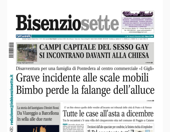 Campi capitale del sesso gay, si incontrano davanti alla Chiesa: BisenzioSette è tornato in edicola