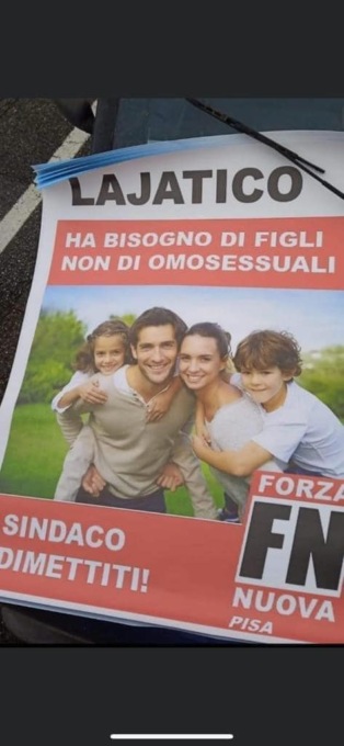 “Lajatico ha bisogno di figli non di omosessuali”: è scontro sul volantino omofobo diffuso da Forza Nuova