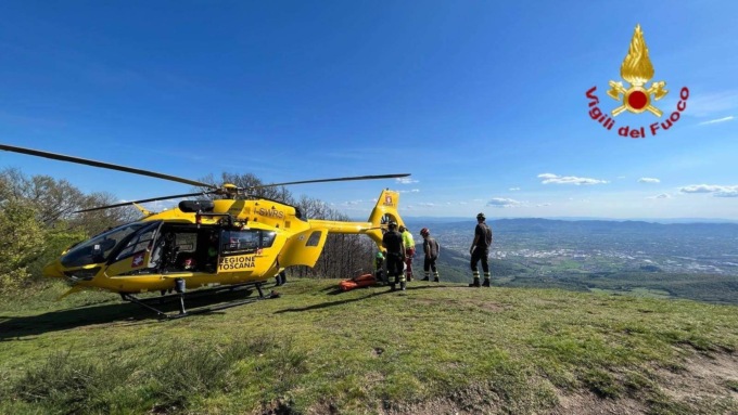 Escursionista nel dirupo: intervengono i Vigili del Fuoco