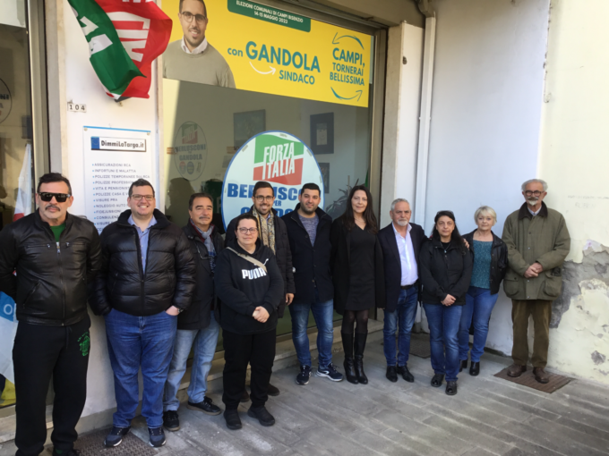 Elezioni a Campi, svelato il simbolo di Forza Italia con l’Udc, il Pli e la civica Bresci: in campo anche Gianluca Lapi