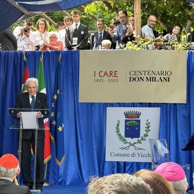 Mattarella a Barbiana per il centenario di don Milani: “Era un uomo scomodo”