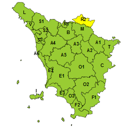 Codice giallo per l’Alto Mugello martedì 23 maggio