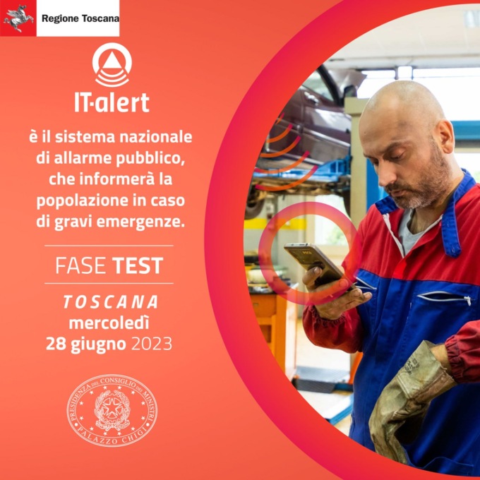 Allarme pubblico: primo test in tutta la Toscana