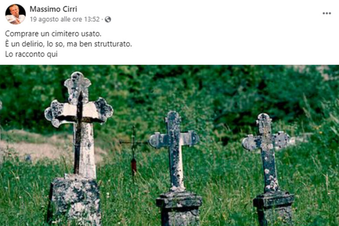Cimitero a Palazzuolo sul Senio all’asta, ma… lo compra un drammaturgo