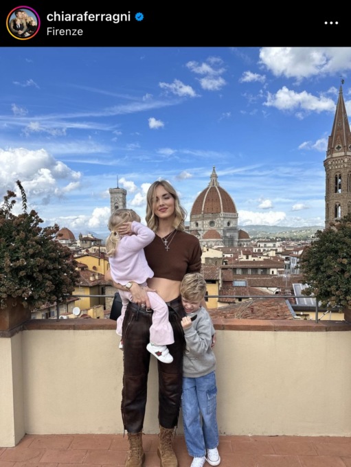 Week end a Firenze per Chiara Ferragni e figli, alla scoperta dei tesori della città