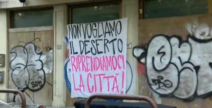 Sgombero in viale Gramsci: l’edificio era stato occupato una settimana fa