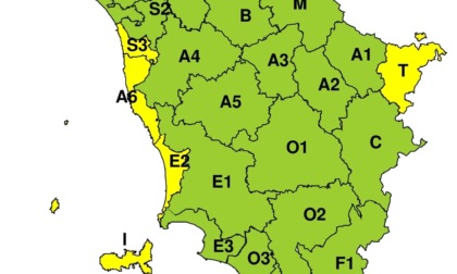 Allerta gialla sulla costa centrale e Arcipelago toscano