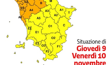 Nuova allerta meteo in Toscana: codice arancione