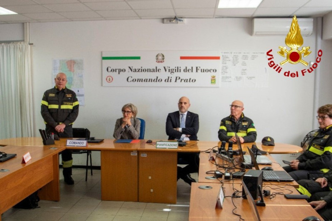 Alluvione Toscana, riunione operativa dei Vigili del Fuoco: 8000 gli interventi effettuati