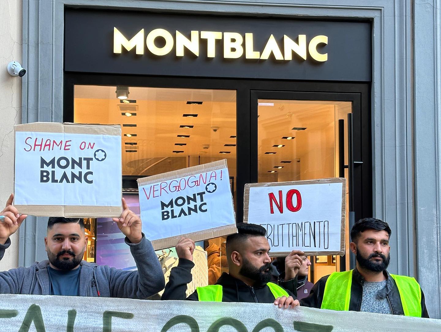 protesta montblanc firenze