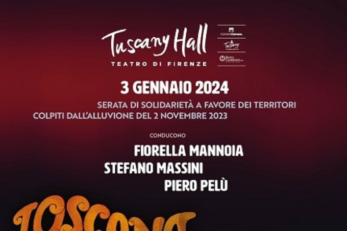 Mannoia, Masini e Pelù sul palco del Tuscany Hall per raccogliere fondi per gli alluvionati