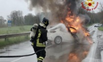 Auto in fiamme sull'Autopalio tra Poggibonsi e San Donato: riaperta la carreggiata in direzione Firenze