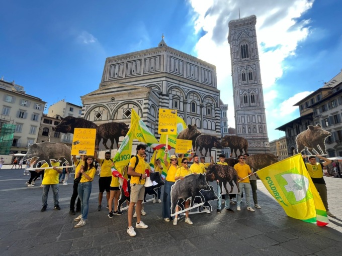 Agricoltori in marcia contro l’emergenza cinghiali nelle campagne toscane