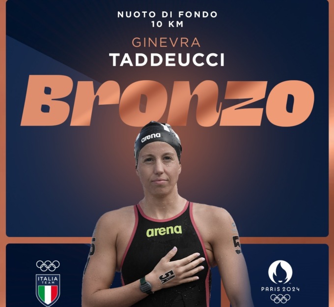Olimpiadi, la fiorentina Ginevra Taddeucci è medaglia di bronzo nella 10km di nuoto in acque libere