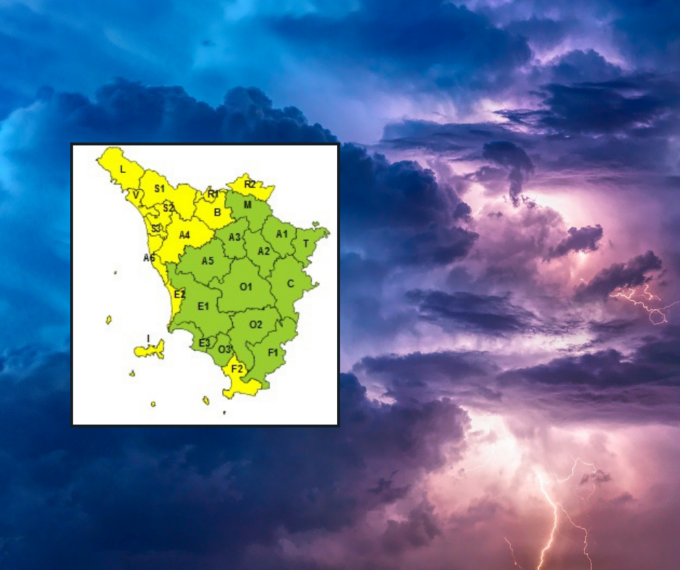 Allerta gialla in Toscana per temporali, vento e mareggiate: calano ancora le temperature