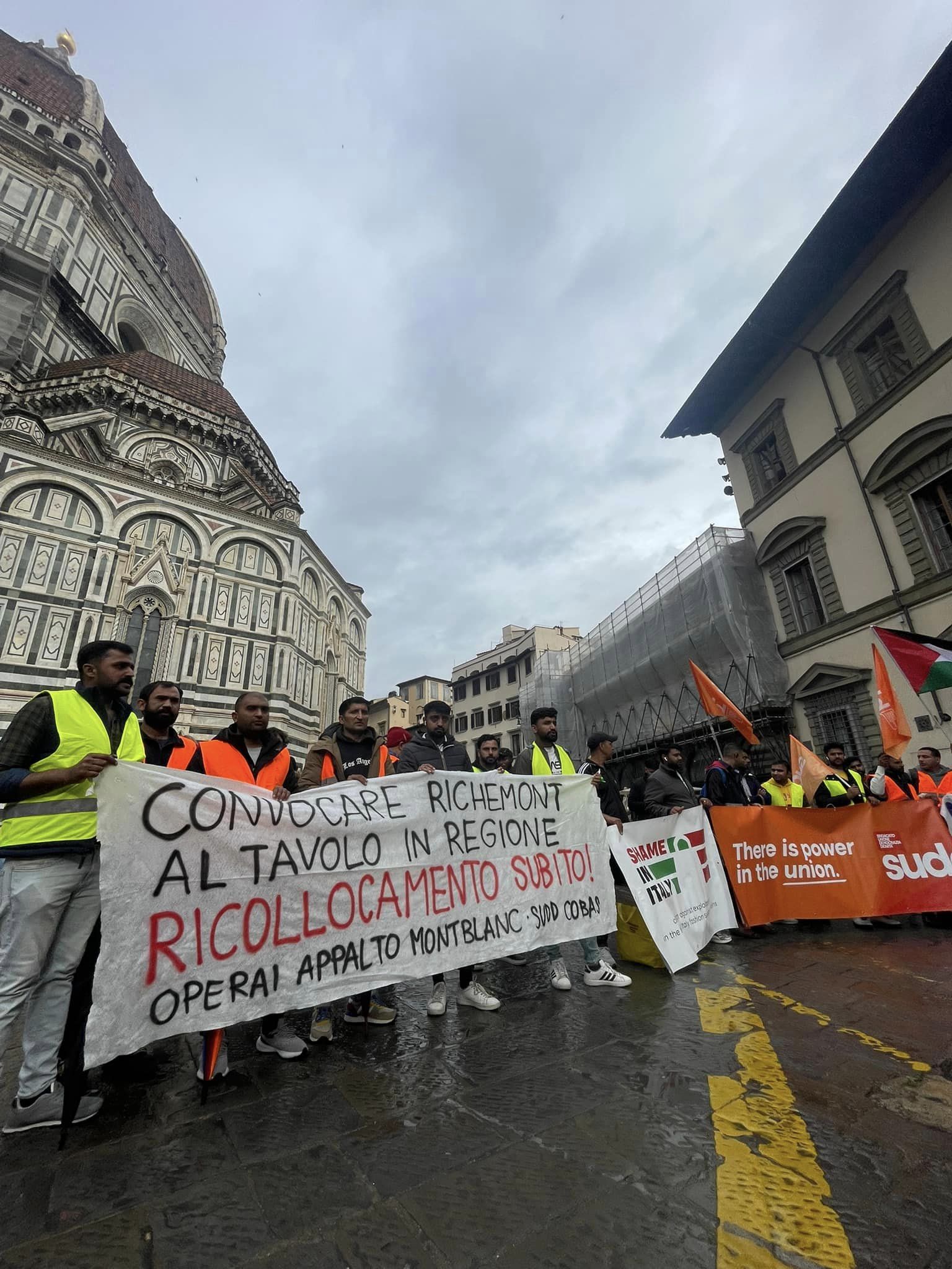 protesta montblanc firenze