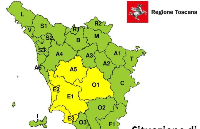 Maltempo, torna l’allerta in Toscana per martedì 22 ottobre