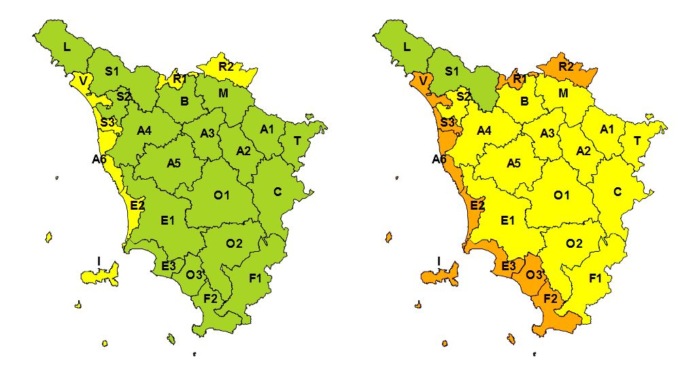 Allerta arancione in Toscana per mareggiate e vento forte mercoledì 20 novembre
