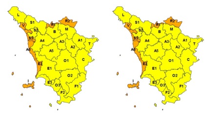 Toscana, prorogata fino a venerdì 22 novembre l'allerta arancione per vento e mareggiate