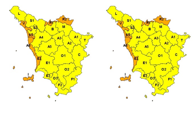 Toscana, prorogata fino a venerdì 22 novembre l’allerta arancione per vento e mareggiate