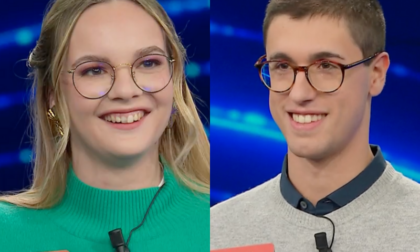 Elena e Dario, due giovani studenti toscani protagonisti all'Eredità su Rai Uno